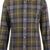 Edgar Tailored Shirt kauluspaita, Olive-Barbour Discount