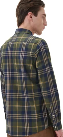 Edgar Tailored Shirt kauluspaita, Olive-Barbour Discount