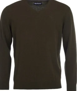 Barbour Essential Lambswool V-Neck lampaanvillapaita, Seaweed New