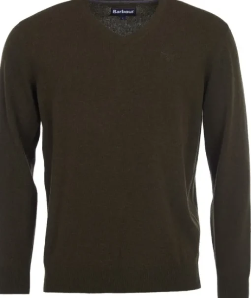 Barbour Essential Lambswool V-Neck lampaanvillapaita, Seaweed New