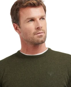 Essential Lambswool Crew Neck lampaanvillapaita, Seaweed-Barbour Fashion