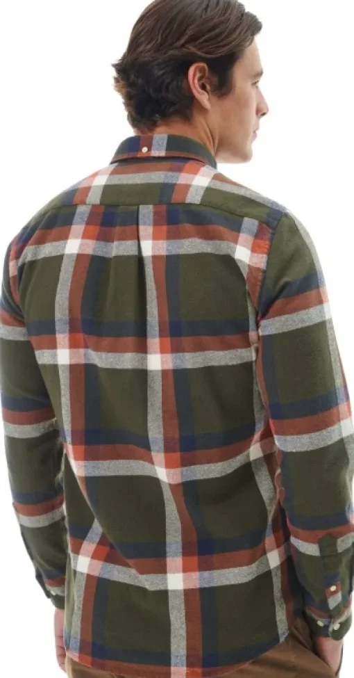 Folley Tailored Fit paita, Olive-Barbour Best