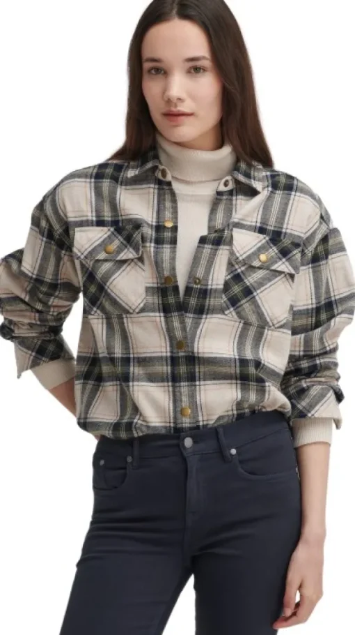 Highfield Check naisten paita, Sand-Barbour Sale