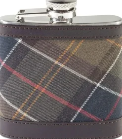 Barbour Hip Flask Classic taskumatti, Tartan/Dark Brown Hot