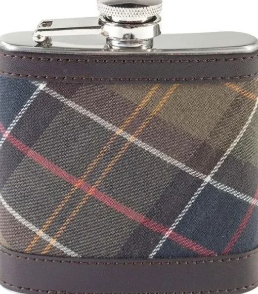 Barbour Hip Flask Classic taskumatti, Tartan/Dark Brown Hot