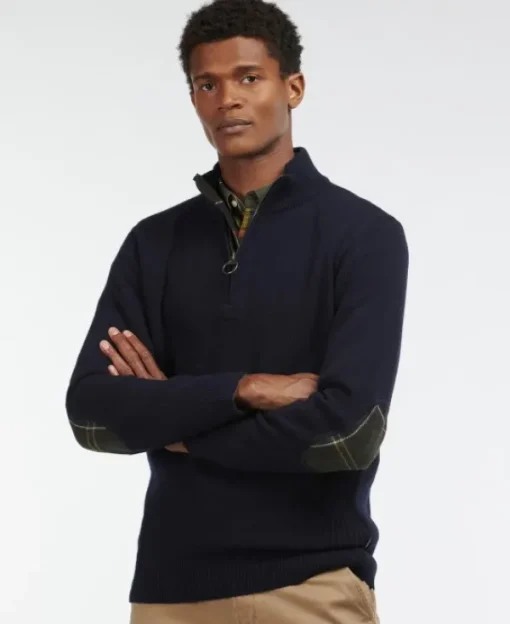 Holden Half Zip miesten villapaita, tummansininen-Barbour Clearance
