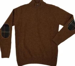 Barbour Holden Half Zip villapaita, Bracken Fashion