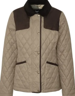 Barbour Keeper Wear Quilt naisten takki, Military Brown Fashion
