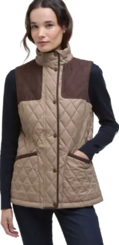 Keeper Wear Quilted Gilet naisten ampumaliivi, Military Brown-Barbour Hot