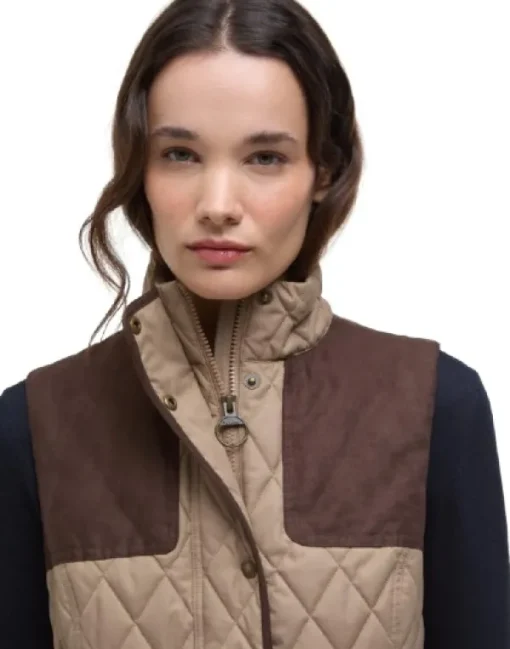Keeper Wear Quilted Gilet naisten ampumaliivi, Military Brown-Barbour Hot