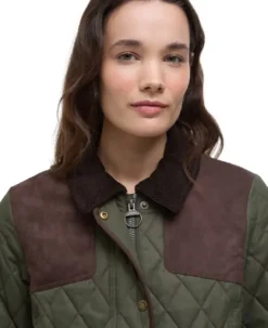 Keeper Wear Quilt naisten takki, Olive-Barbour Discount