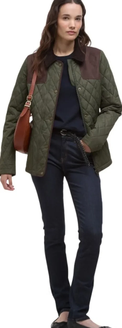Keeper Wear Quilt naisten takki, Olive-Barbour Discount