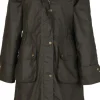 Long Cannich Wax Jacket naisten vahatakki, Olive/Classic-Barbour Discount