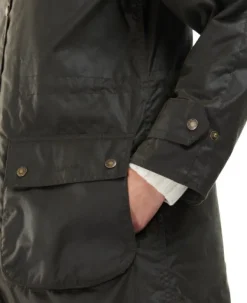 Long Cannich Wax Jacket naisten vahatakki, Olive/Classic-Barbour Discount