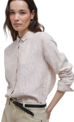 Marine Shirt naisten paita, Bran Stripe-Barbour Outlet