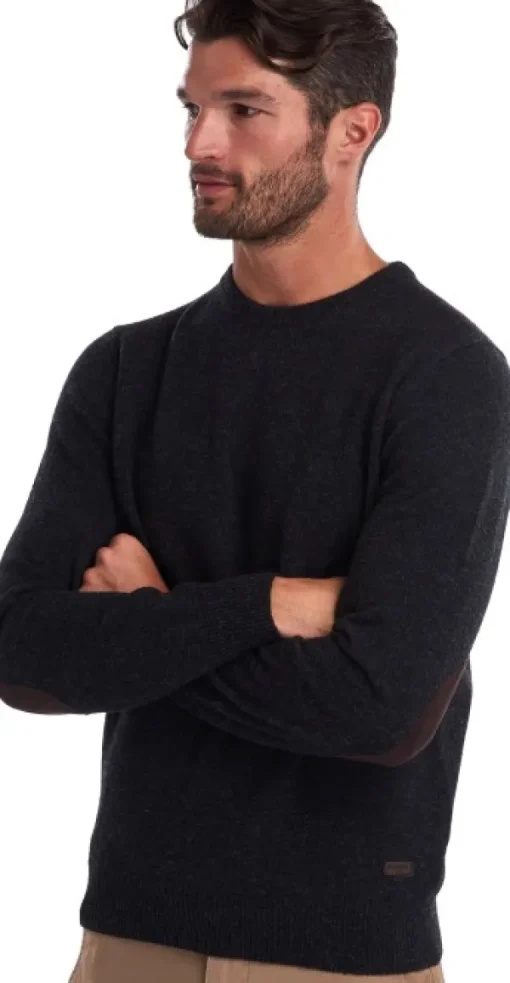 Miesten Patch Crew Grey-Barbour Outlet