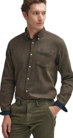 Moleskin Tailored Fit housut, Olive-Barbour Outlet
