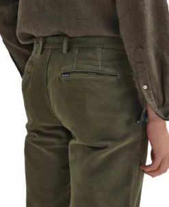 Moleskin Tailored Fit housut, Olive-Barbour Outlet