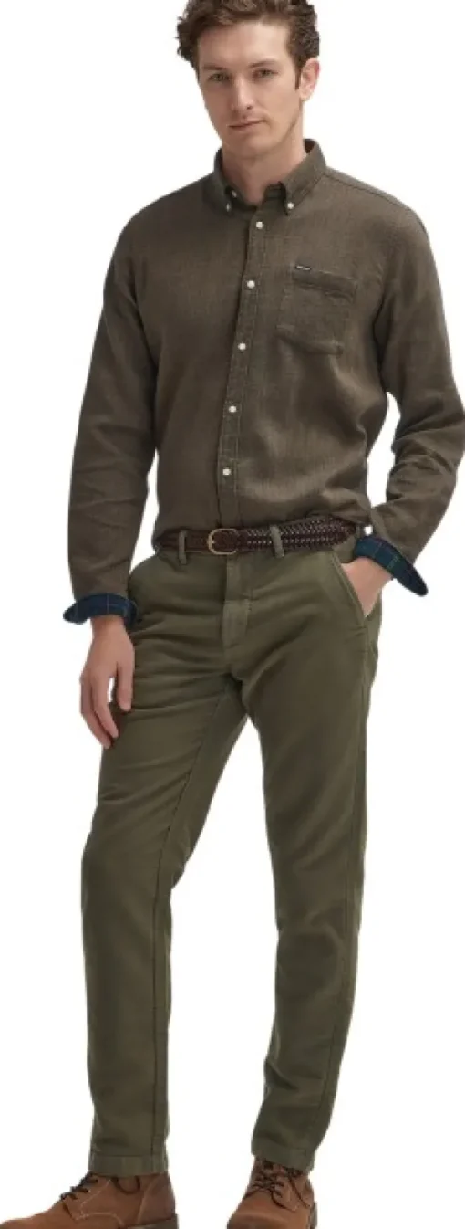 Moleskin Tailored Fit housut, Olive-Barbour Outlet