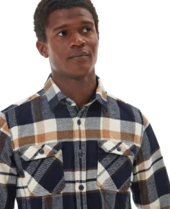 Barbour Mountain Tailored Shirt paita, Navy Clearance