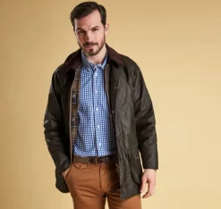 M's Classic Beaufort Wax Jacket Dark Olive-Barbour Hot