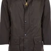 Barbour M's Classic Northumbria Wax Jacket Dark Olive Check Hot