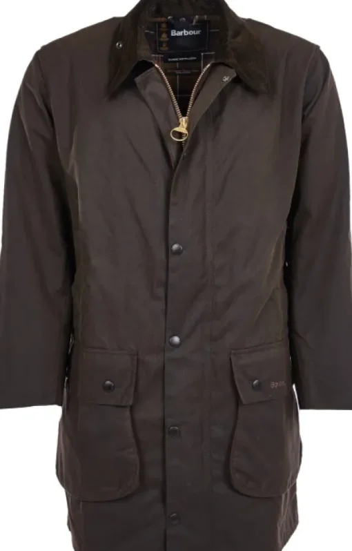 Barbour M's Classic Northumbria Wax Jacket Dark Olive Check Hot