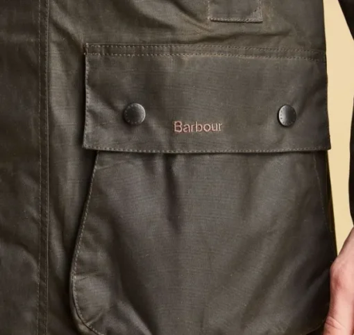 Barbour M's Classic Northumbria Wax Jacket Dark Olive Check Hot