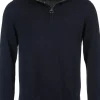 M's Cotton Half Zip Navy-Barbour Discount