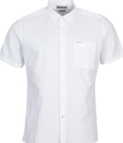 Barbour Nelson S/S Summer Shirt paita, White Clearance