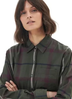 Oxer Check Shirt naisten paita, vihreä/musta-Barbour New
