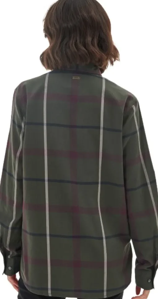 Oxer Check Shirt naisten paita, vihreä/musta-Barbour New