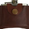4oz Hinged Hipflask -taskumatti, ruskea-Barbour New