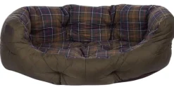 Quilted Dog Bed 35'' koiran peti, Olive-Barbour Hot
