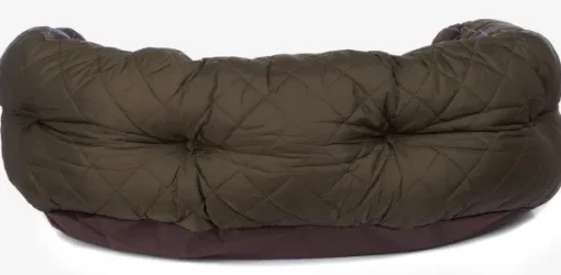 Quilted Dog Bed 35'' koiran peti, Olive-Barbour Hot