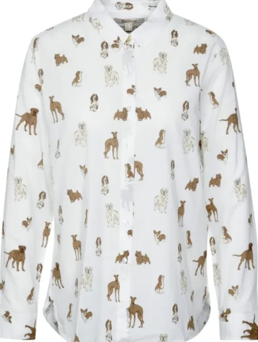 Safari Shirt naisten paita, Dog Print-Barbour Fashion