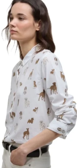 Safari Shirt naisten paita, Dog Print-Barbour Fashion