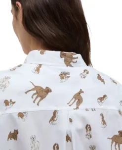 Safari Shirt naisten paita, Dog Print-Barbour Fashion