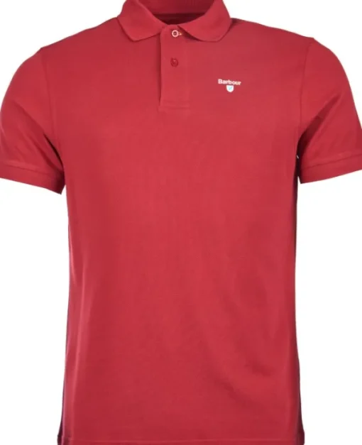 Sports Polo Biking Red-Barbour Hot