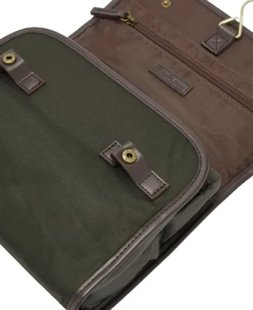 Tartan Hang Washbag toilettilaukku, Olive-Barbour Discount