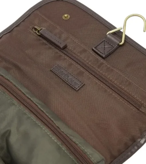 Tartan Hang Washbag toilettilaukku, Olive-Barbour Discount