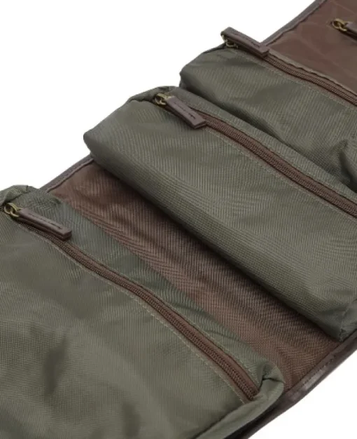Tartan Hang Washbag toilettilaukku, Olive-Barbour Discount