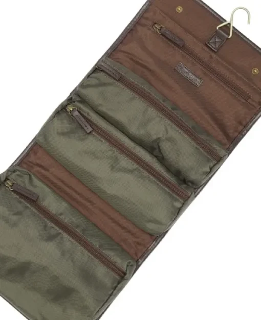 Tartan Hang Washbag toilettilaukku, Olive-Barbour Discount
