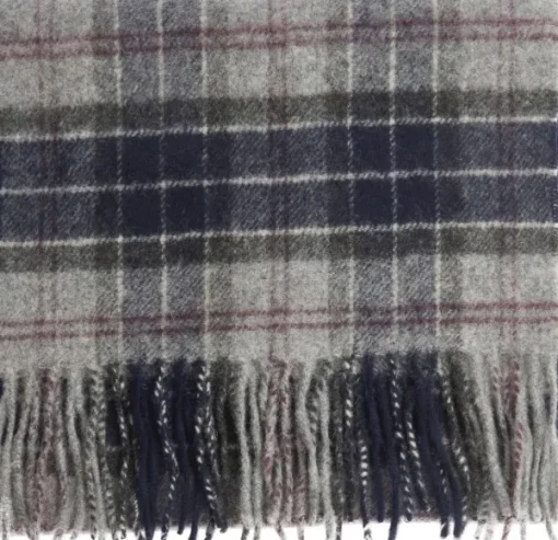 Tartan Lambswool Scarf villahuivi, Black Slate Tartan-Barbour Discount