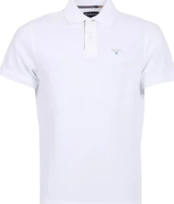 Barbour Tartan Pique Polo pikeepaita, valkoinen New
