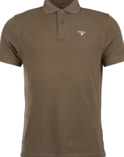 Barbour Tartan Pique Polo pikeepaita, Dark Olive/Classic New