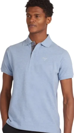 Barbour Tartan Pique Polo Shirt paita, Sky Marl New