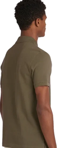 Barbour Tartan Pique Polo pikeepaita, Dark Olive/Classic New