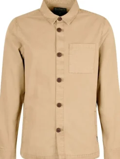 Barbour Washed Overshirt paita, vaaleanruskea New
