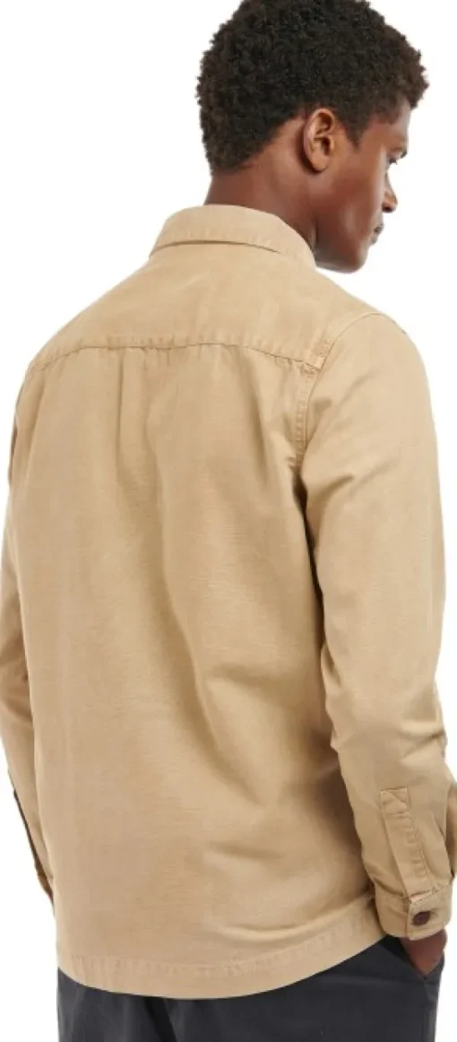 Barbour Washed Overshirt paita, vaaleanruskea New